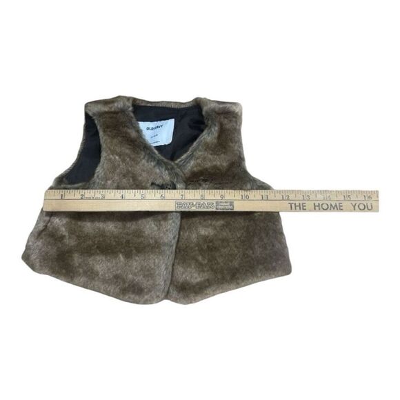 Old Navy Girls Toddler Soft Faux Fur Vest Size 12-18 Months Brown Sleeveless - Picture 3 of 8